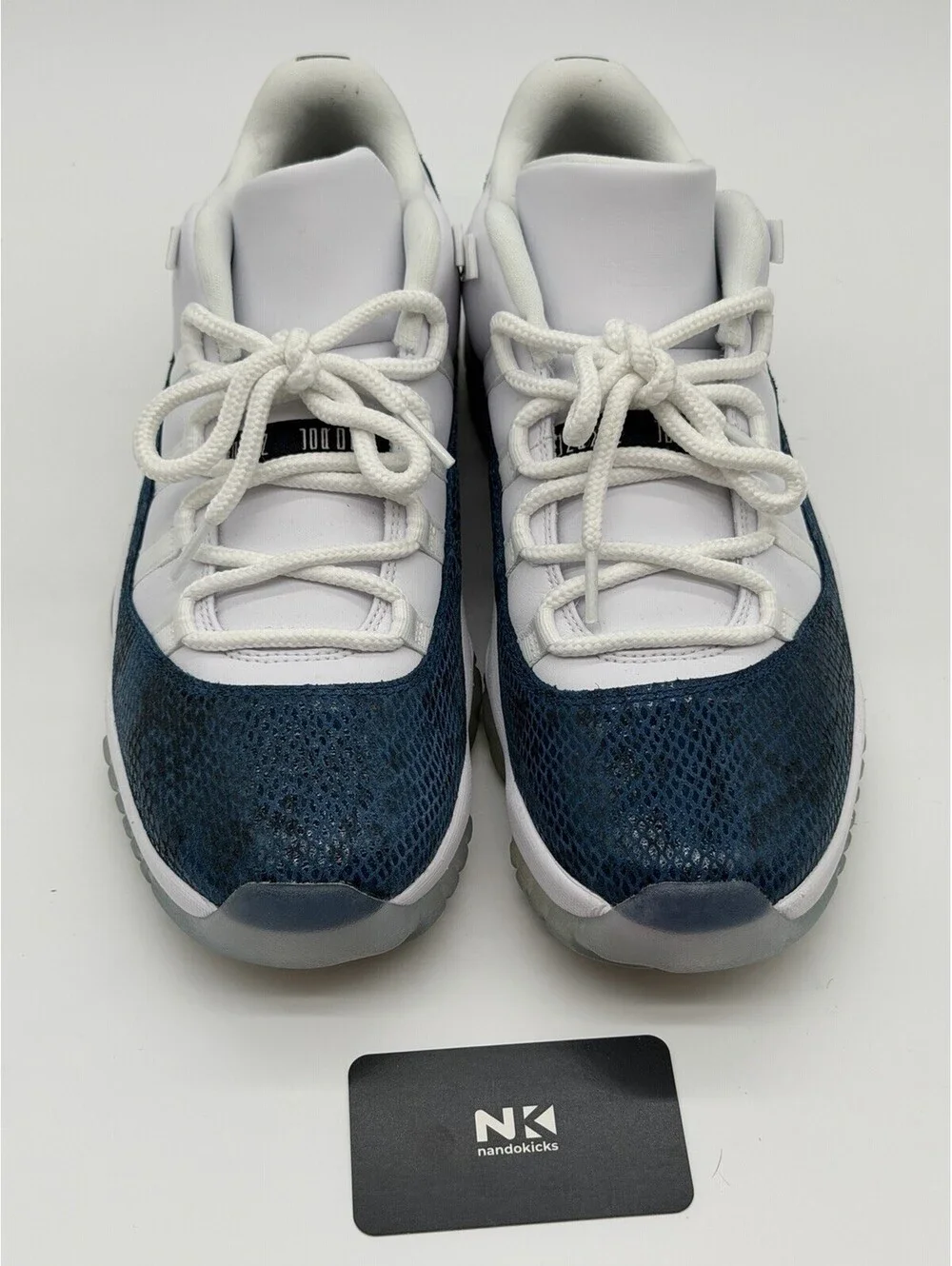 Air Jordan 11 Retro Low Snakeskin White Blue Men's Sneaker 2019 size 11.5M
